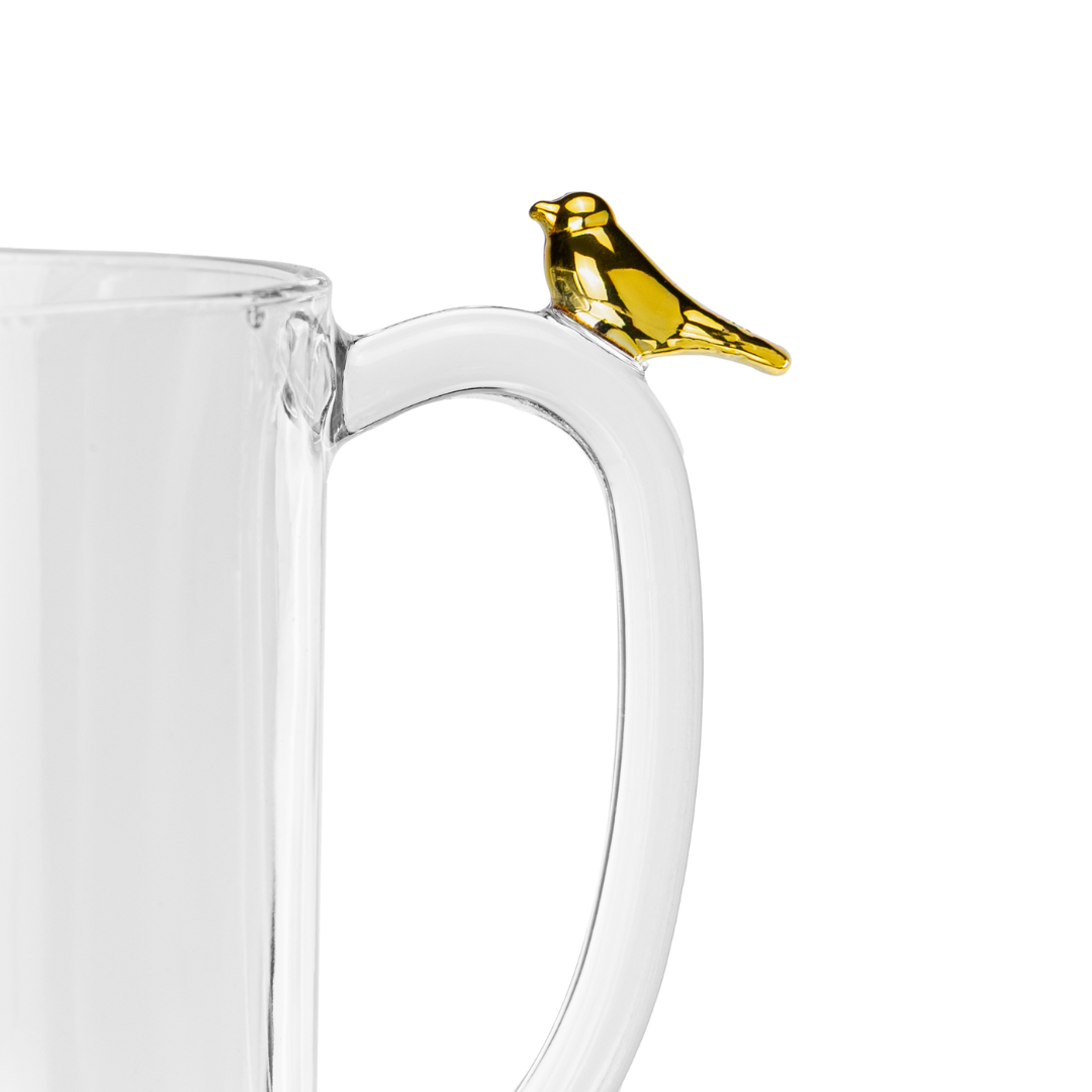 Glass pitcher Golden Bird 1 Liter