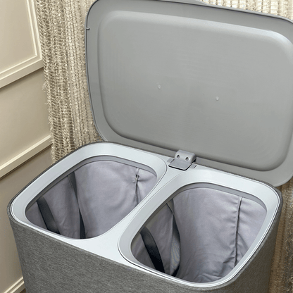 Laundry basket Double Premium Gray 90 Liters