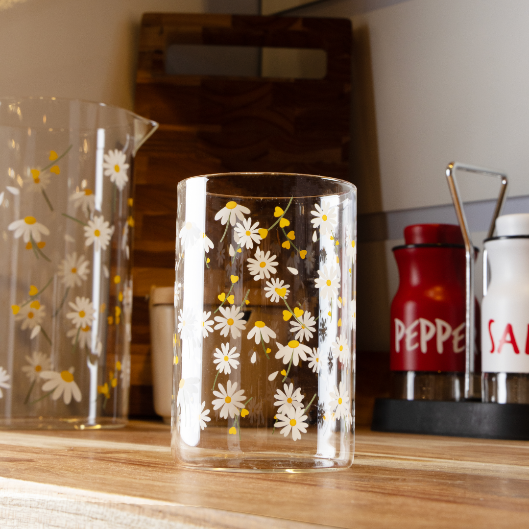 Set 2 Glasses in borosilicate glass Sunflower 280ml