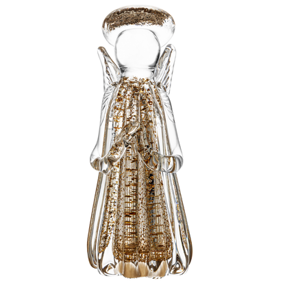 Sculpture Angel of Glass Gold 20cm