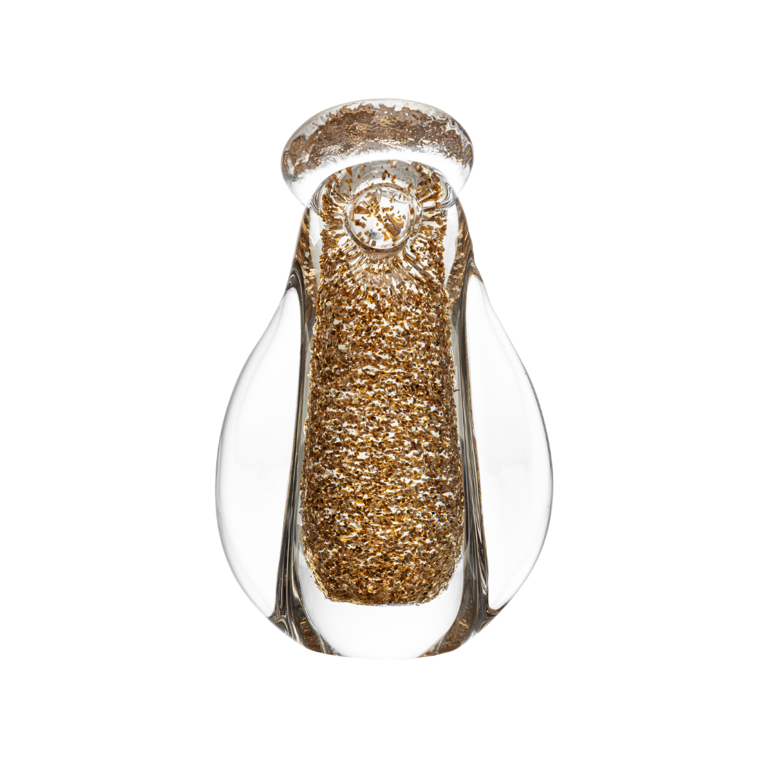 Figurine of Virgin Mary of Glass Gold 10cm