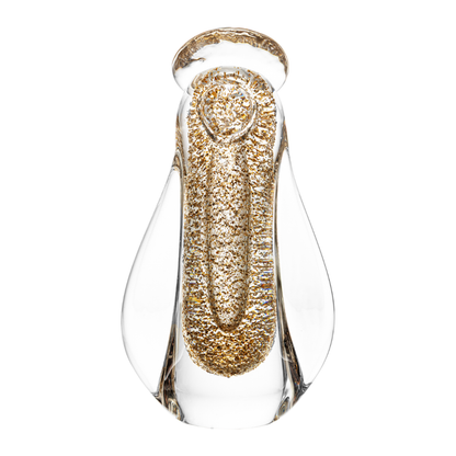 Figurine of Virgin Mary of Glass Gold 12cm