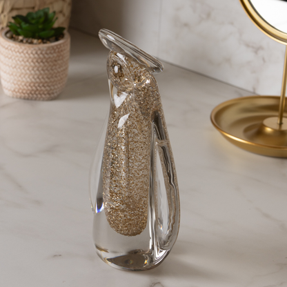 Figurine of Virgin Mary of Glass Gold 12cm