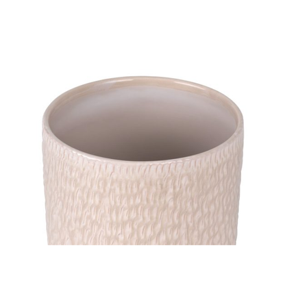 Planter with base Ceramic Beige 23cm
