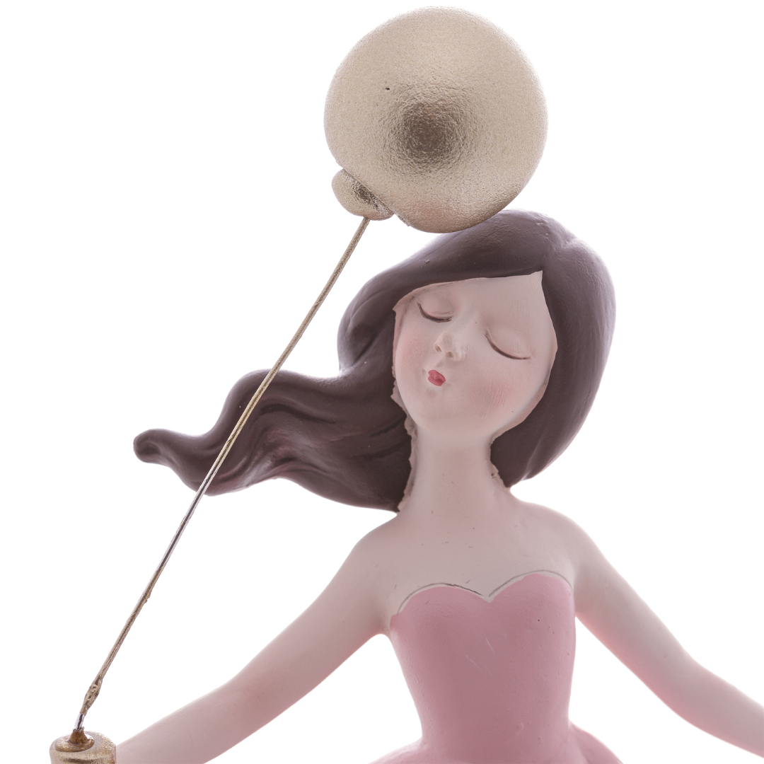 Decorative figurine Doll with balloon of Resin 22cm