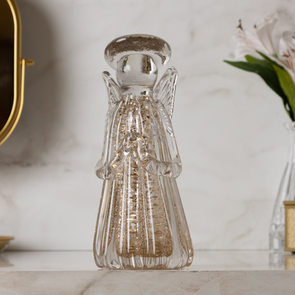 Sculpture Angel of Glass Gold 20cm