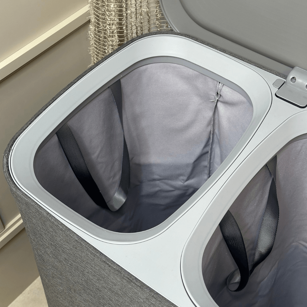 Laundry basket Double Premium Gray 90 Liters