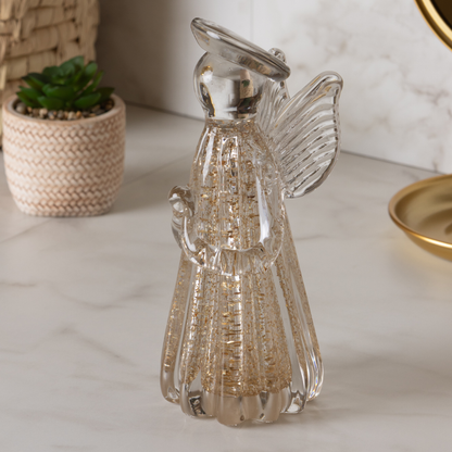 Sculpture Angel of Glass Gold 20cm