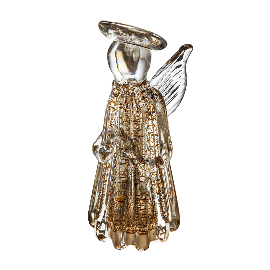 Sculpture Angel of Glass Gold 20cm