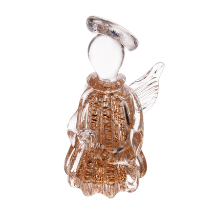 Sculpture Angel of Glass Italy Gold 15cm
