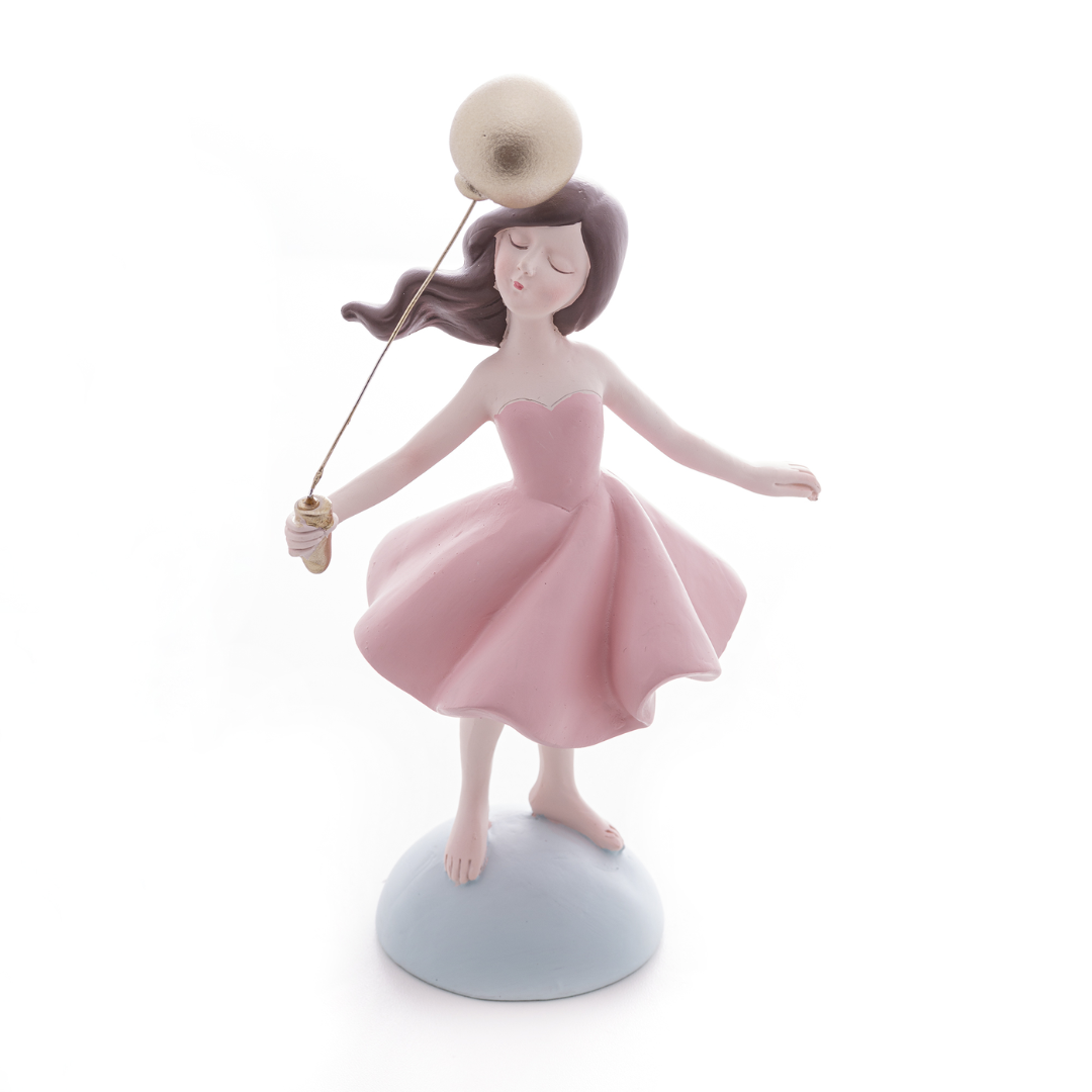 Decorative figurine Doll with balloon of Resin 22cm