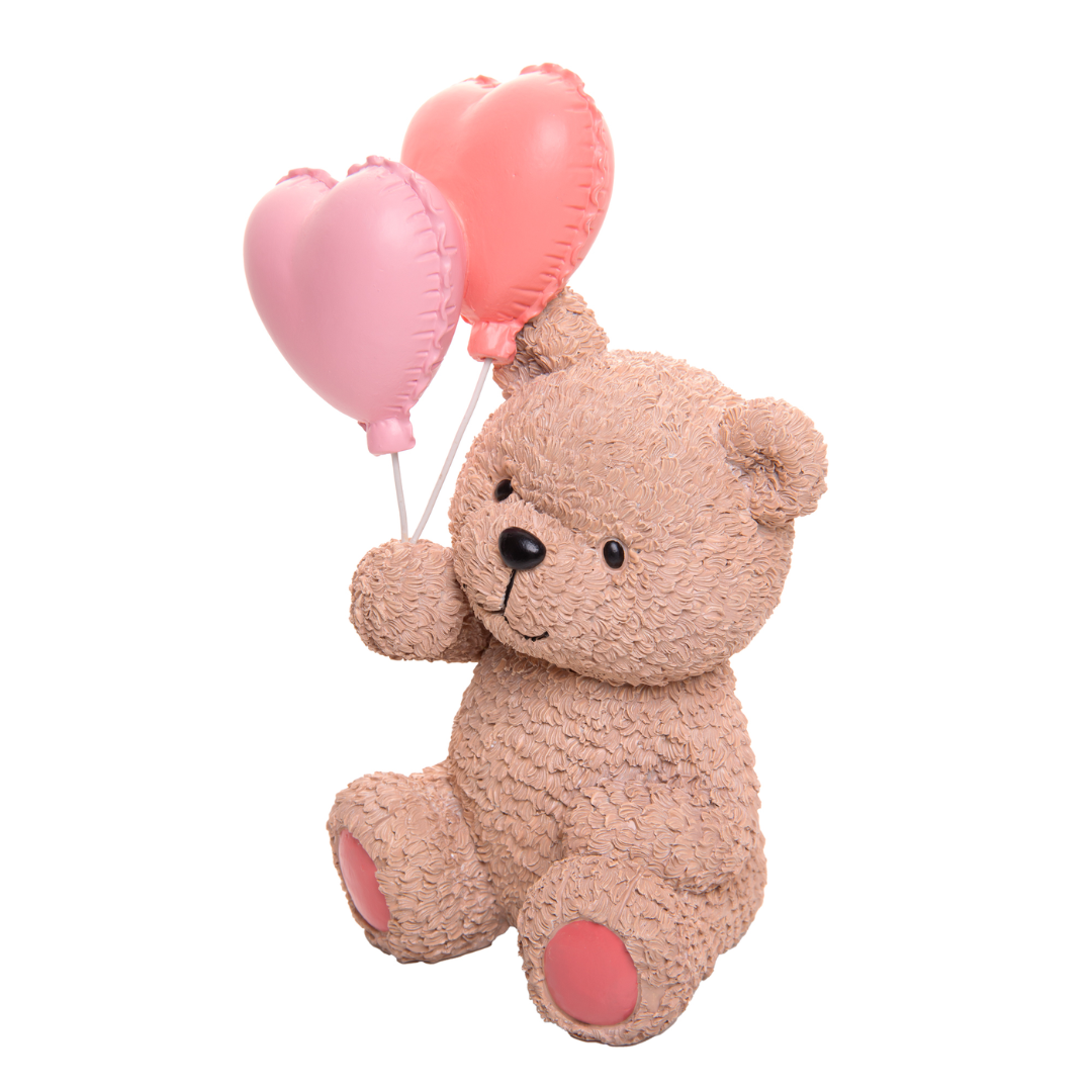 Decorative figurine Bear with balloons Teddy Charm in resin 20cm