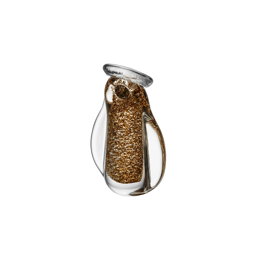 Figurine of Virgin Mary of Glass Gold 10cm