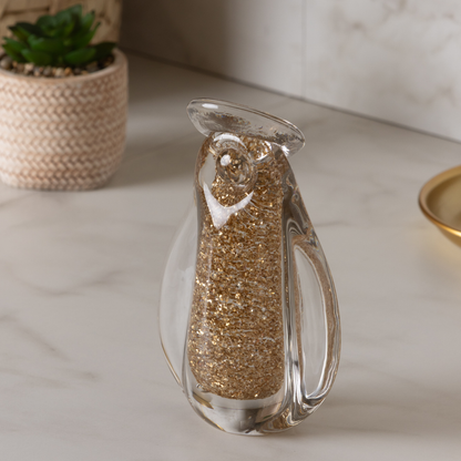 Figurine of Virgin Mary of Glass Gold 10cm
