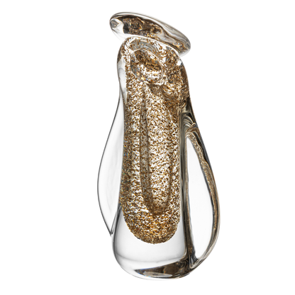 Figurine of Virgin Mary of Glass Gold 12cm