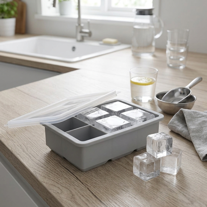 Ice mold 6 Cubes of Silicone Gray 16,5cm