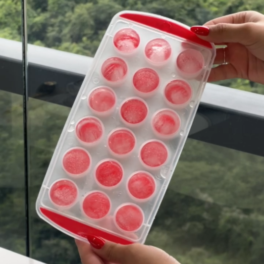 18-round-cube ice tray Red