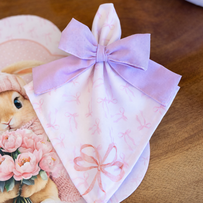 Napkin Burrow bunny Easter Pink 45cm x 45cm