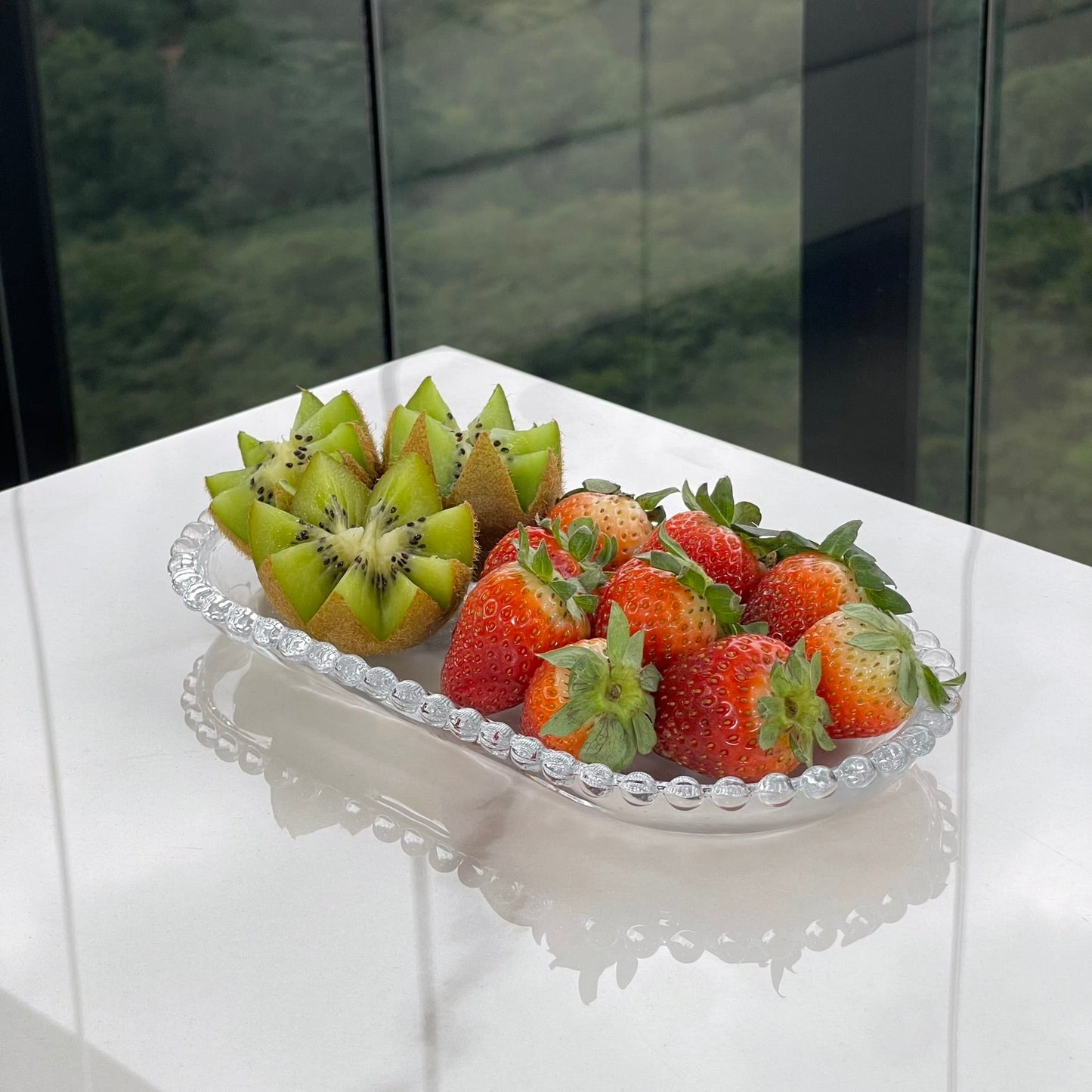 Tabletop set Crystal Pearl Bolinha 6 Pieces