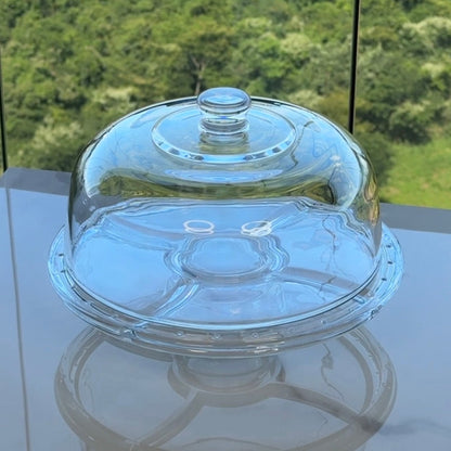 Cake stand 6 in 1 of Glass with lid Classic 30,7cm