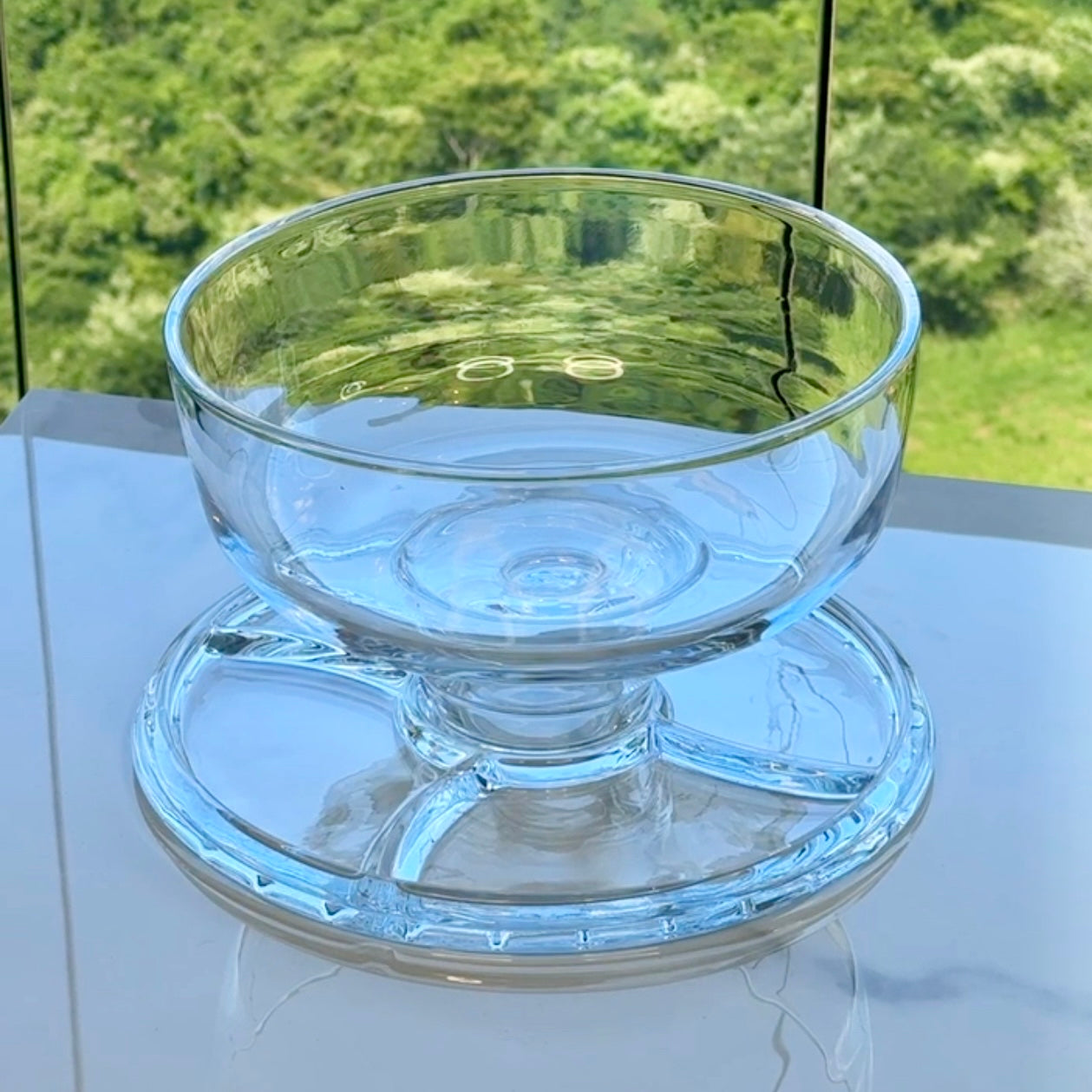 Cake stand 6 in 1 of Glass with lid Classic 30,7cm