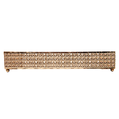 Metal tray Versailles with mirror Gold 32cm