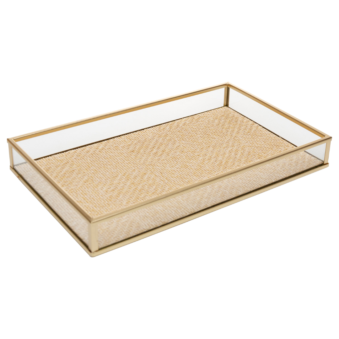Decorative tray Tuscany of Metal Gold 30cm