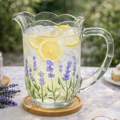 Pitcher Lavender Hand-painted Crystal 1,5L