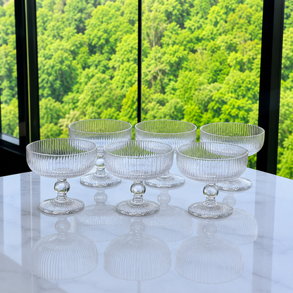 Set of 6 wine glasses Dessert Glass Graffiato 310ml