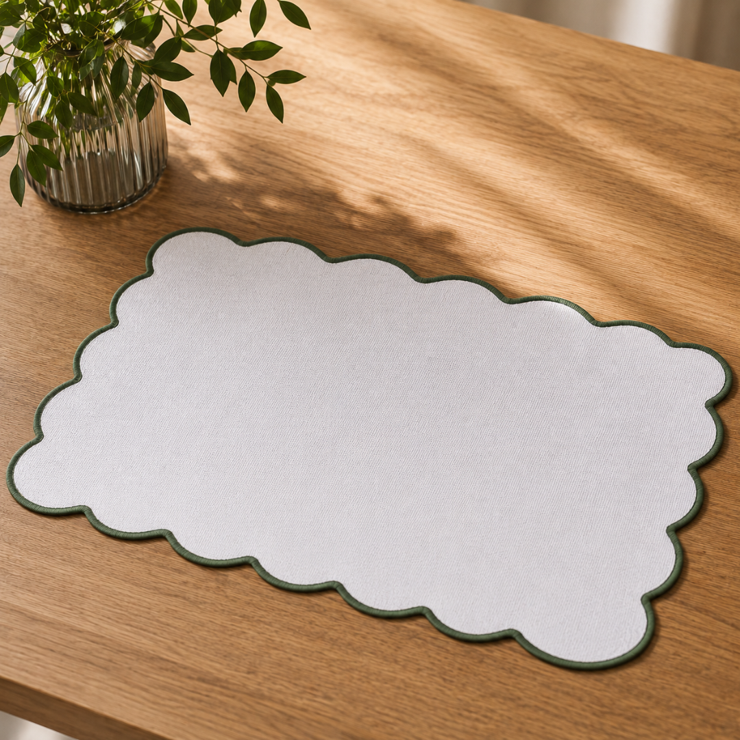 Rectangular placemat Cloud Polyester White 30x45