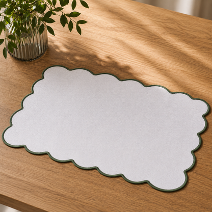 Rectangular placemat Cloud Polyester White 30x45