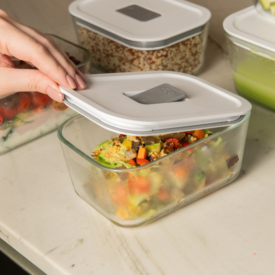 Kit 4 Airtight containers of Glass Fresh Lock 370ml