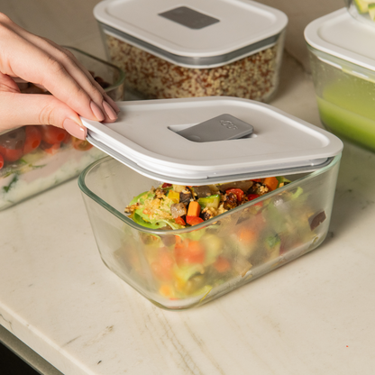 Kit 4 Airtight containers of Glass Fresh Lock 370ml