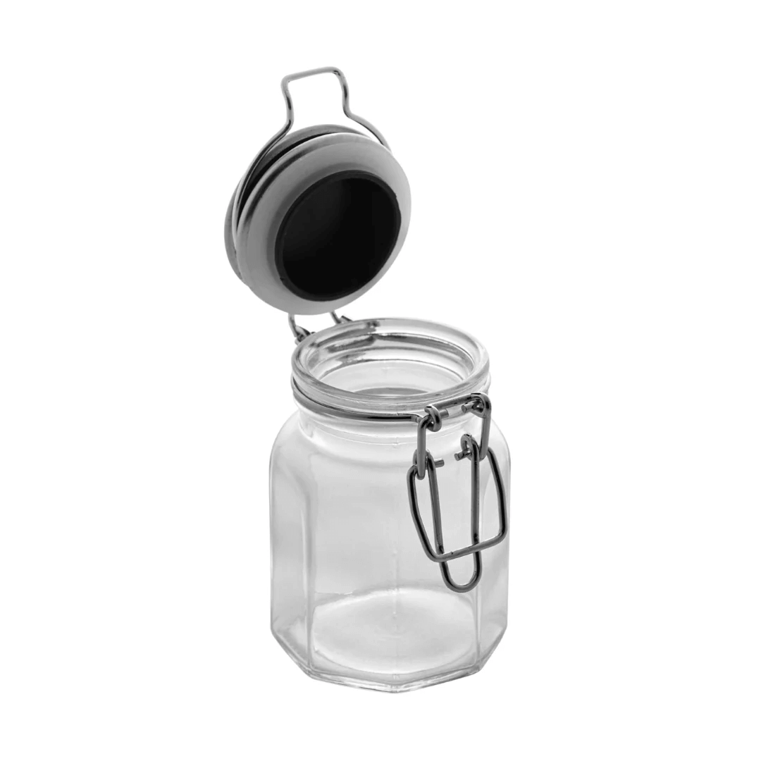 Kit 6 Spice rack Glass and Metal Chrome