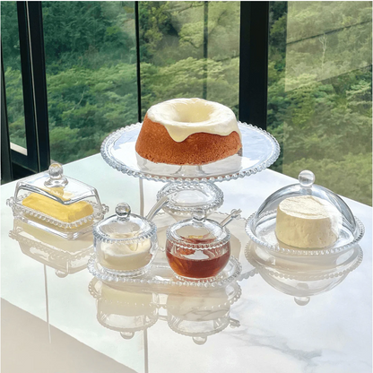 Tabletop set Crystal Pearl Bolinha 6 Pieces
