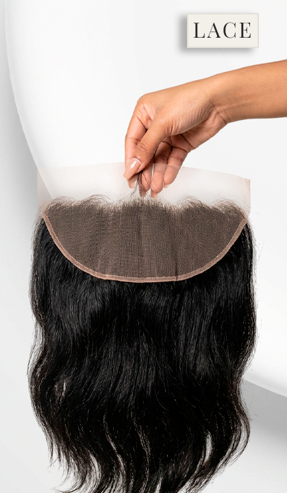 Lace natural cabelo curto Pixie com dois tipos de repartição