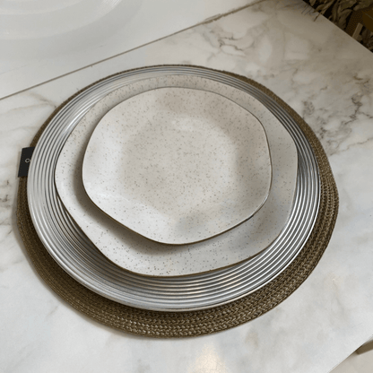 Individual round placemat Luna Bronze brown 38cm