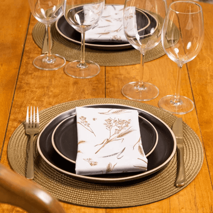 Individual round placemat Luna Bronze brown 38cm