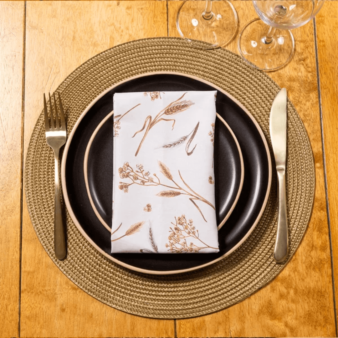 Individual round placemat Luna Bronze brown 38cm