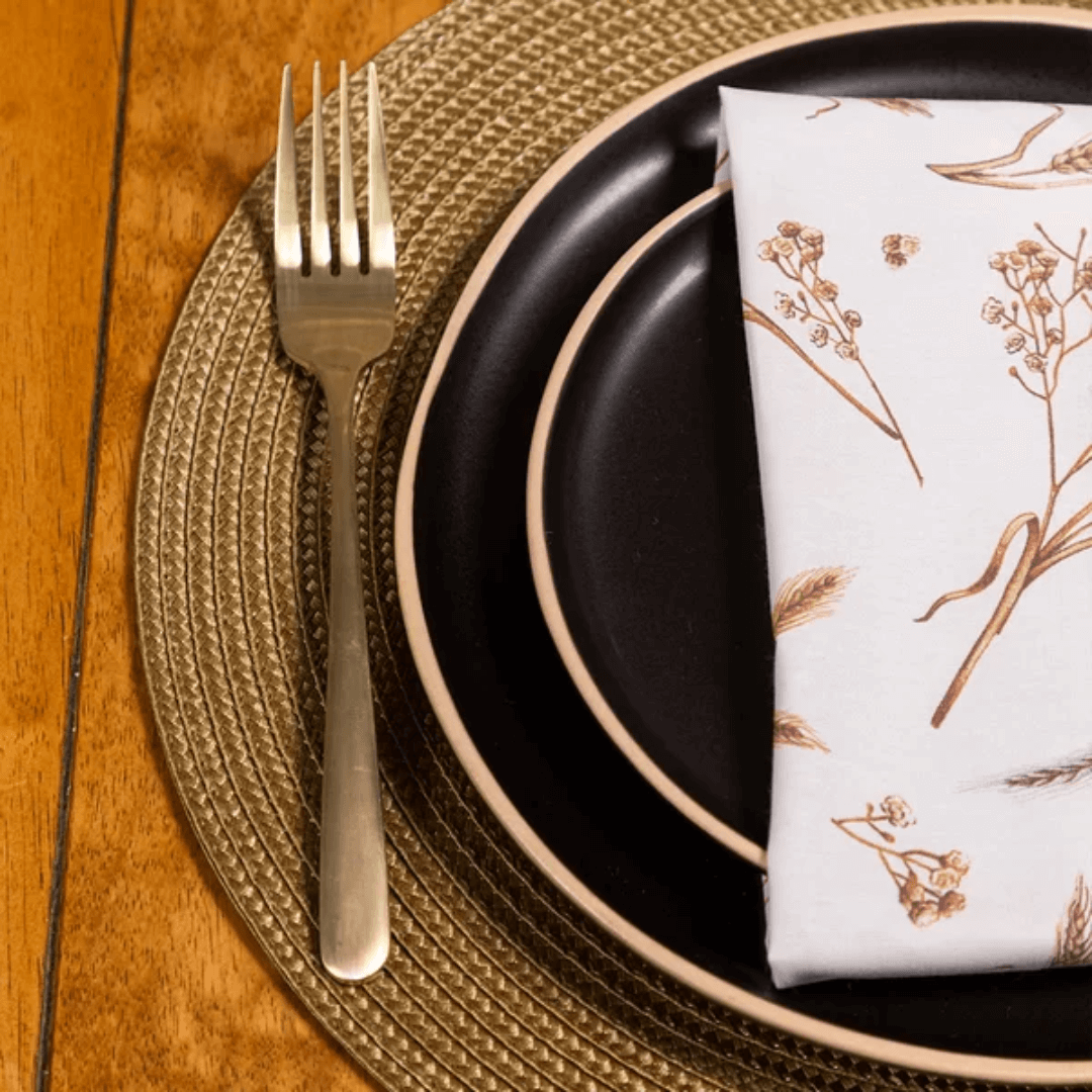 Individual round placemat Luna Bronze brown 38cm
