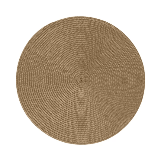 Individual round placemat Luna Bronze brown 38cm