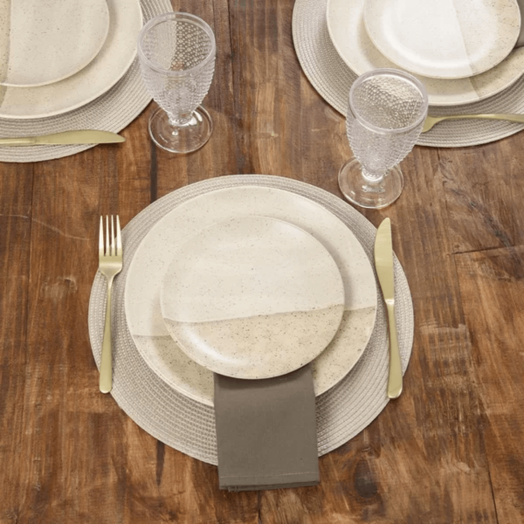 Individual round placemat Luna Vanilla 38cm