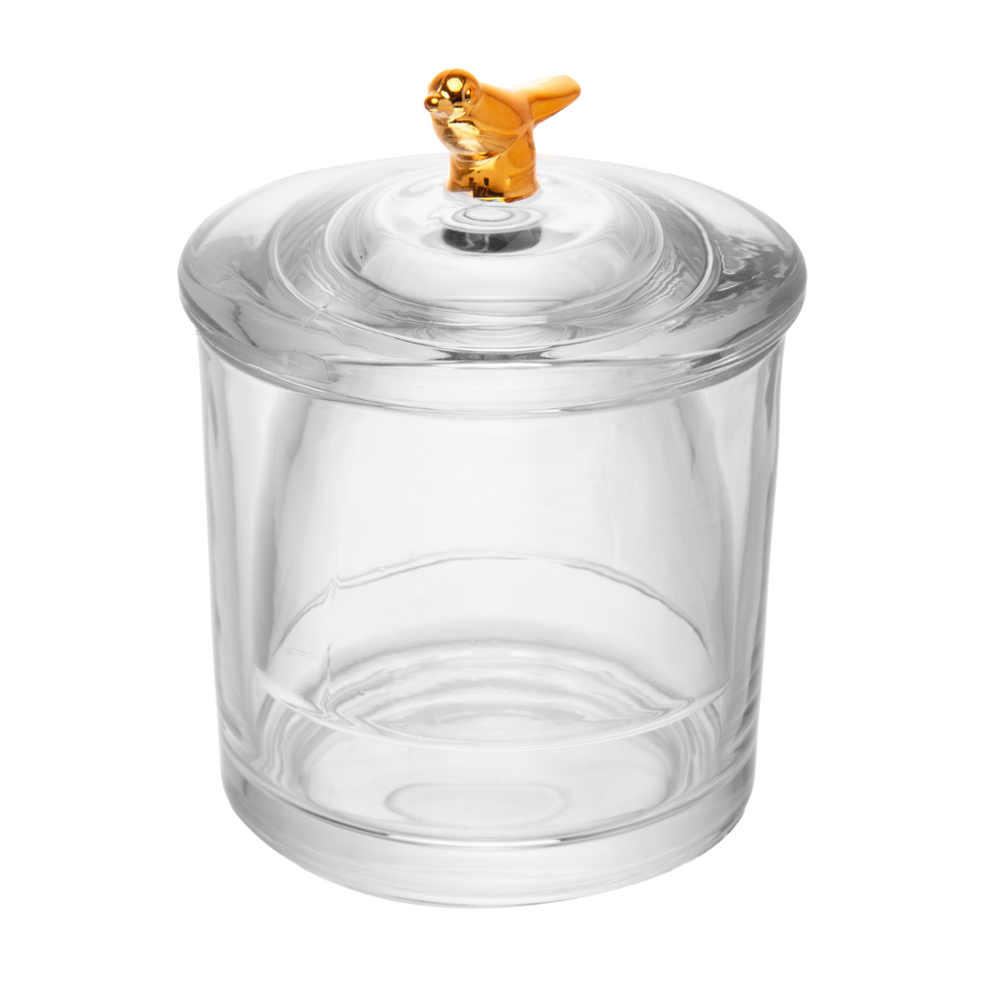 French butter dish Golden Bird 11cm