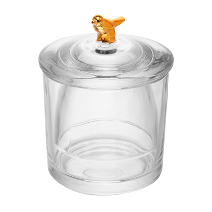 French butter dish Golden Bird 11cm