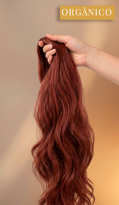 Meia cabeça peruca wig fibra premiun ondulada 60 cm