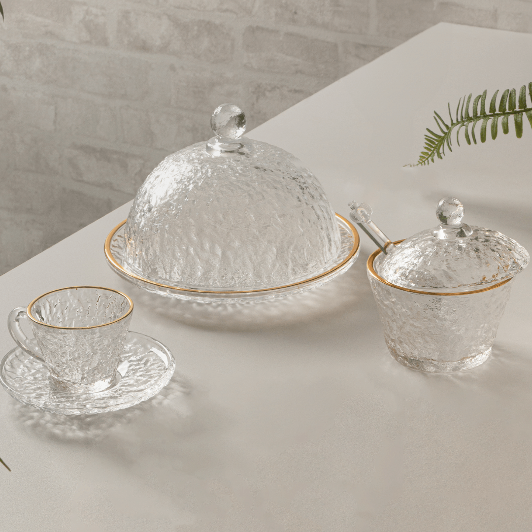 Tabletop set Crystal Hammered Petra 5 Pieces