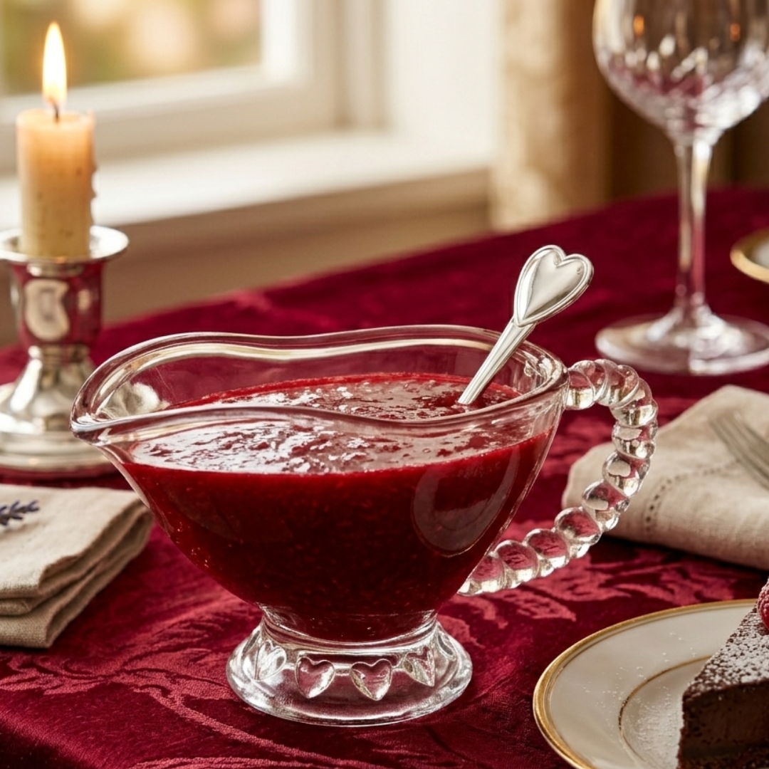 Gravy boat of Crystal with Details in Heart 15,5cm