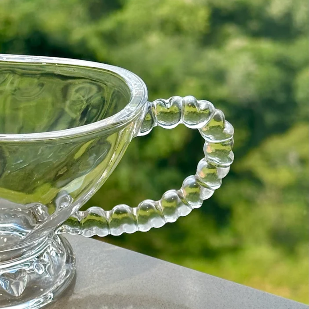 Gravy boat of Crystal with Details in Heart 15,5cm