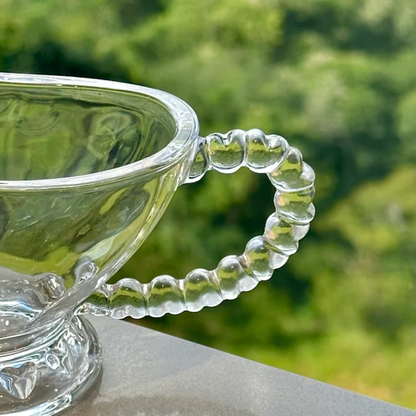 Gravy boat of Crystal with Details in Heart 15,5cm