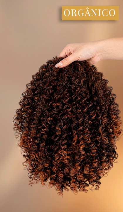 Peruca wig cacheada orgânica